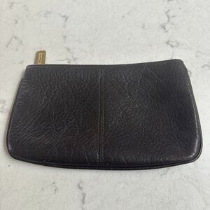Vintage Coach Brown Pebbled Accessory Case